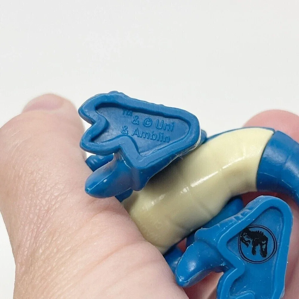 Jurassic Park BLUE Velociraptor‎ Dinosaur  Uni & Amblin Mini Figure Rare 3.5”
